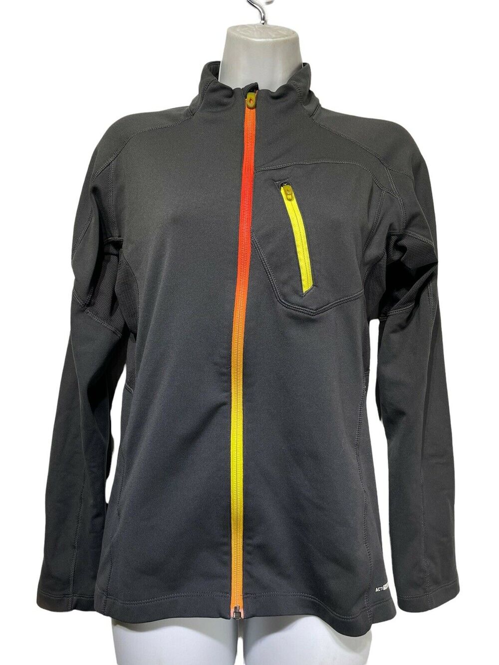 salomon actitherm gray ombre full zip bike cycling jacket womens Size S